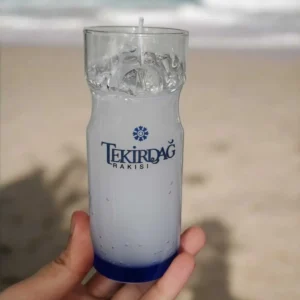 Gerrçek Tekirdağ Rakı Bardağında Jel Mum