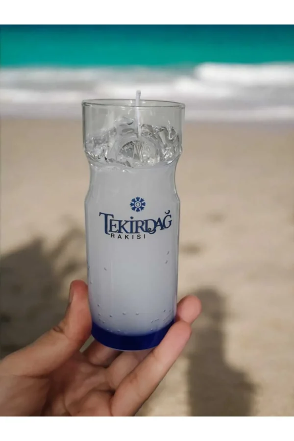 Gerrçek Tekirdağ Rakı Bardağında Jel Mum