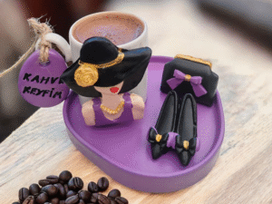 “Zarafetin Kahve Hali – Mor aşkına (Taş Toz kişilik )u Fincan Seti 1