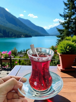 El Yapımı Çay Görünümlü Jel Mum - Özel Tasarım Dekoratif