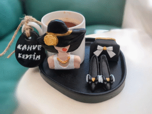 Alternative view of “Zarafetin Kahve Hali – Siyah Aşkına  Taş Tozu Fincan Seti” (1 kişilik )