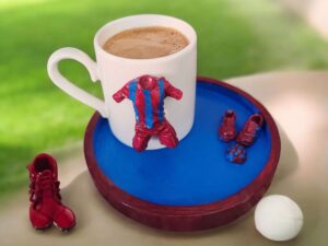 Bordo-Mavi Türk Kahvesi Taraftar Fincan Seti