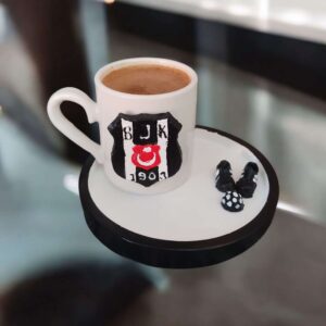 Alternative view of 1903 Temalı El Yapımı Türk Kahvesi Fincanı ve Tabağı