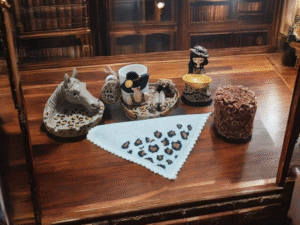 Leopar Desenli Kadın Figürlü 1 Kişilik hediye seti