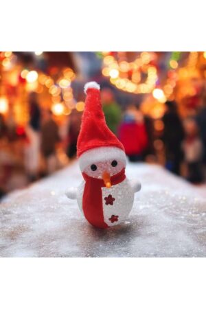 Işıklı Kardan Adam Figürü