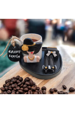 “Zarafetin Kahve Hali – Siyah Aşkına Taş Tozu Fincan Seti” (1 kişilik )