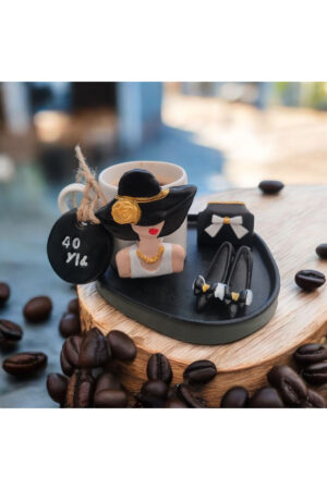 Alternative view of “Zarafetin Kahve Hali – Siyah Aşkına Taş Tozu Fincan Seti” (1 kişilik )