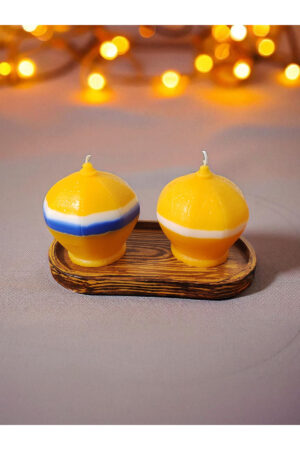 Alternative view of Kapadokya BALONU Mum Seti ve Doğal Taş Tozu Tabak | Dekoratif & Şık (2 li mum seti)