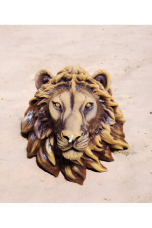 El Yapımı Aslan Başı Tasarımlı Dekoratif Mum - Büyük Boy Özel Koleksiyon Mum & Hediyelik