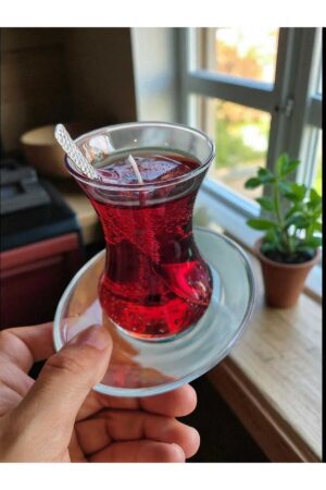 El Yapımı Çay Görünümlü Jel Mum - Özel Tasarım Dekoratif Tealight