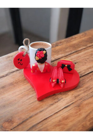 “Kırmızı Aşk Kahve Seti” 1 kişilik