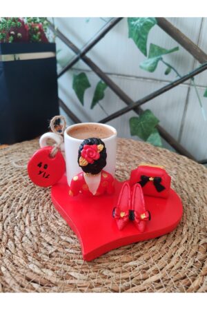 Alternative view of “Kırmızı Aşk Kahve Seti” 1 kişilik