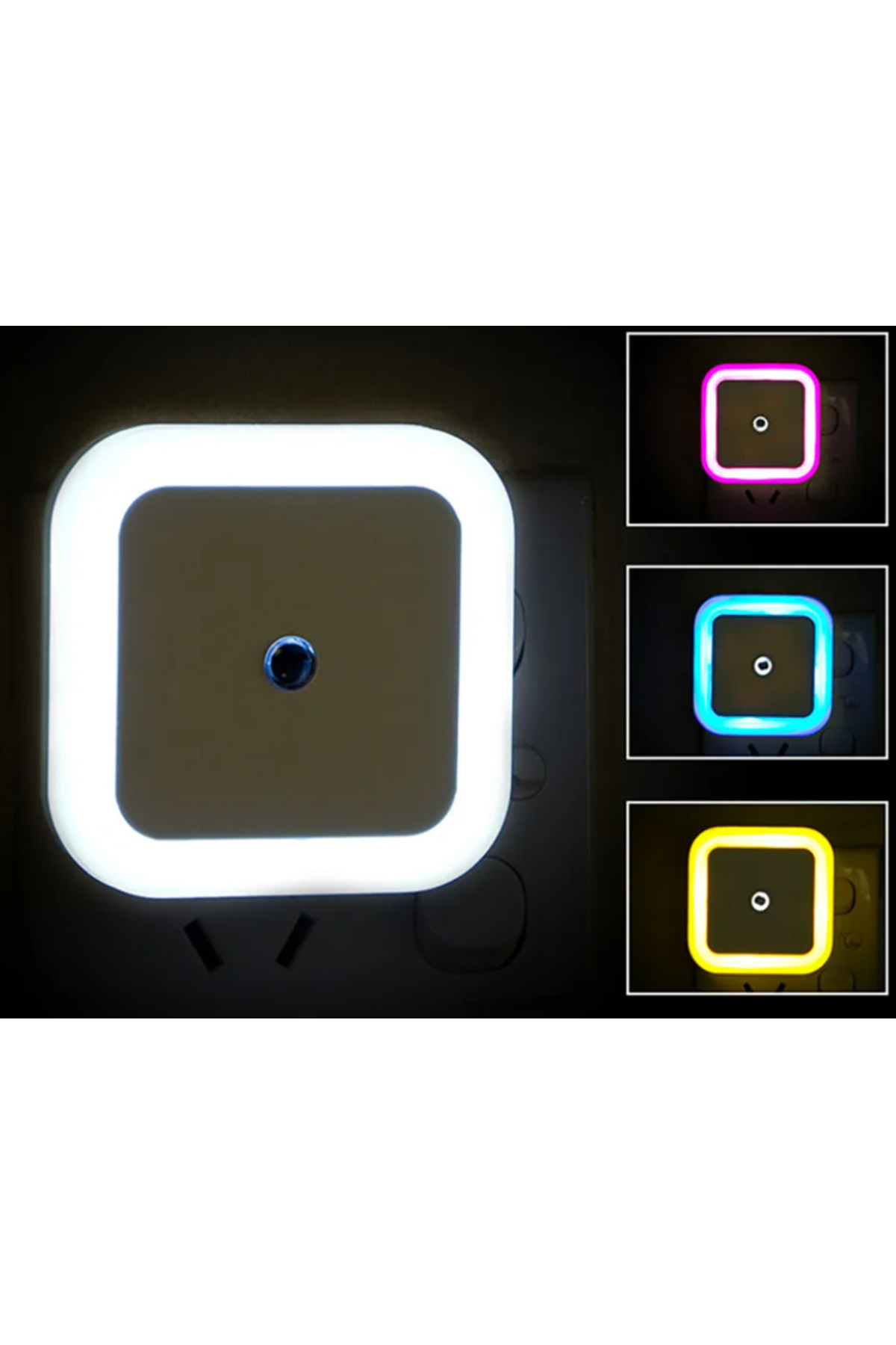 Ct-9500 Priz Sistemli Fotoselli Ledli Sensörlü Gece lambası Beyaz Işık - Görsel 2