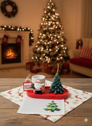 Noel Baba figürlü kahve fincanı